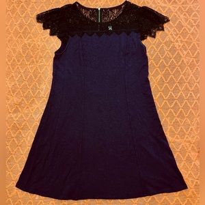 Knit & Lace A-Line Trapeze Dress